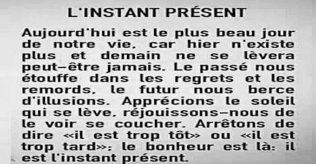 L'instant présent