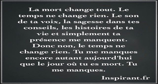 la mort change tout