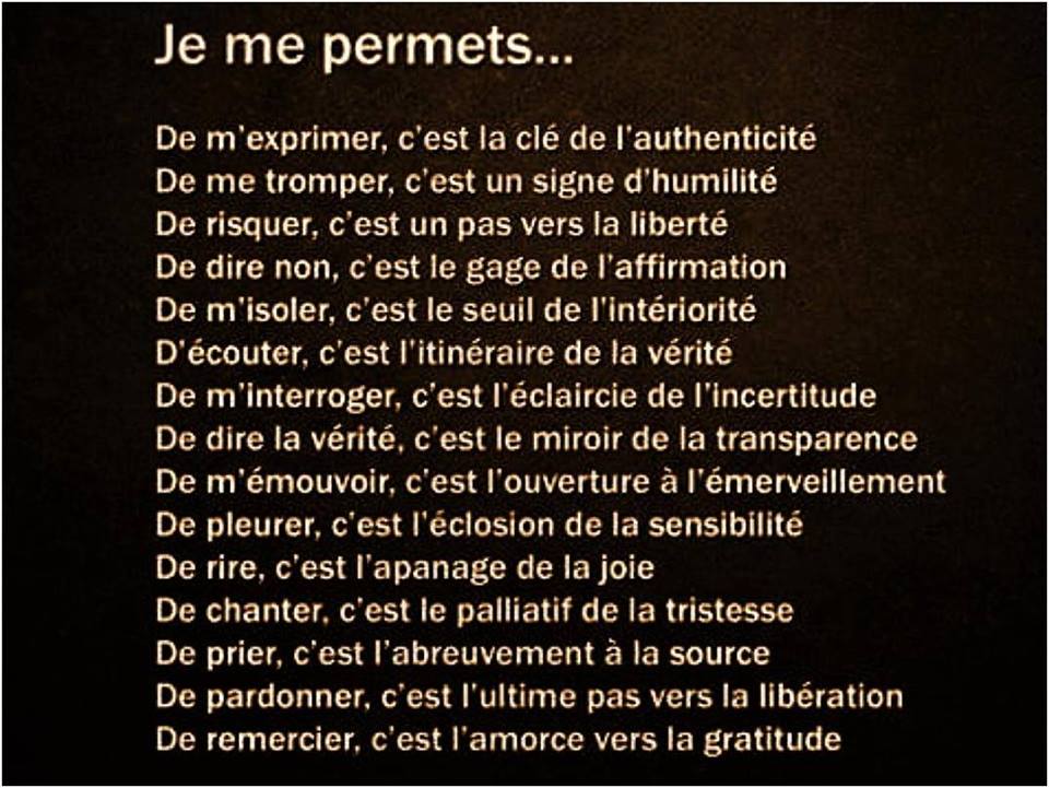 je me permets 